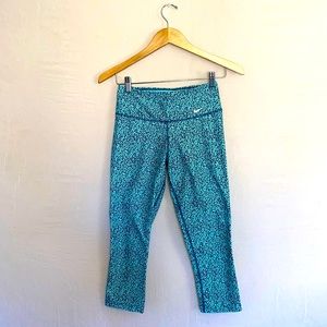 ❌SOLD❌ Nike One Legend Pant Blue Pattern Workout Leggings